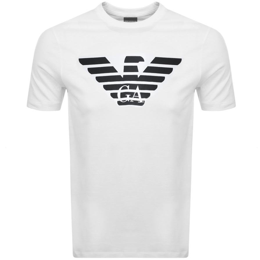 Alternative Image for ProductEmporio Armani Crew Neck Logo T Shirt White1